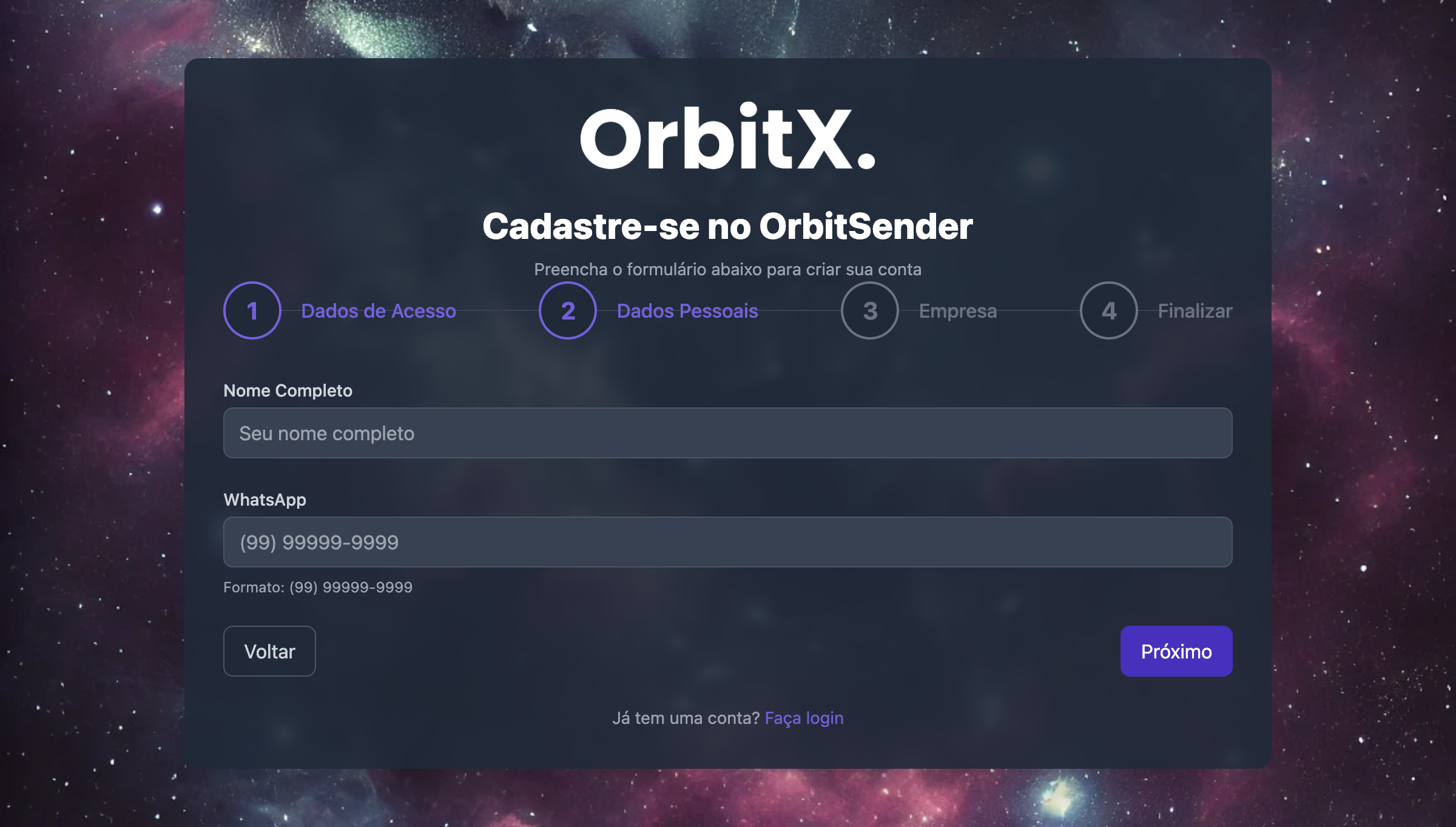 Etapa 2 - Dados Pessoais