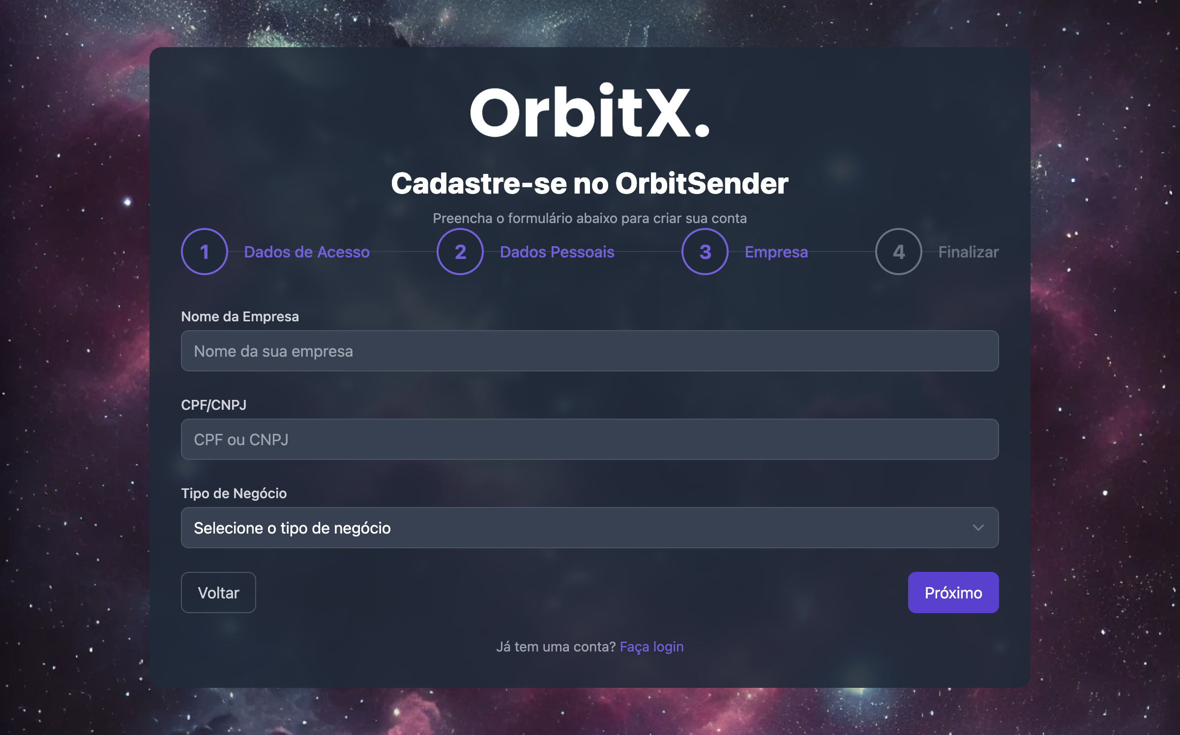 Etapa 3 - Dados da Empresa