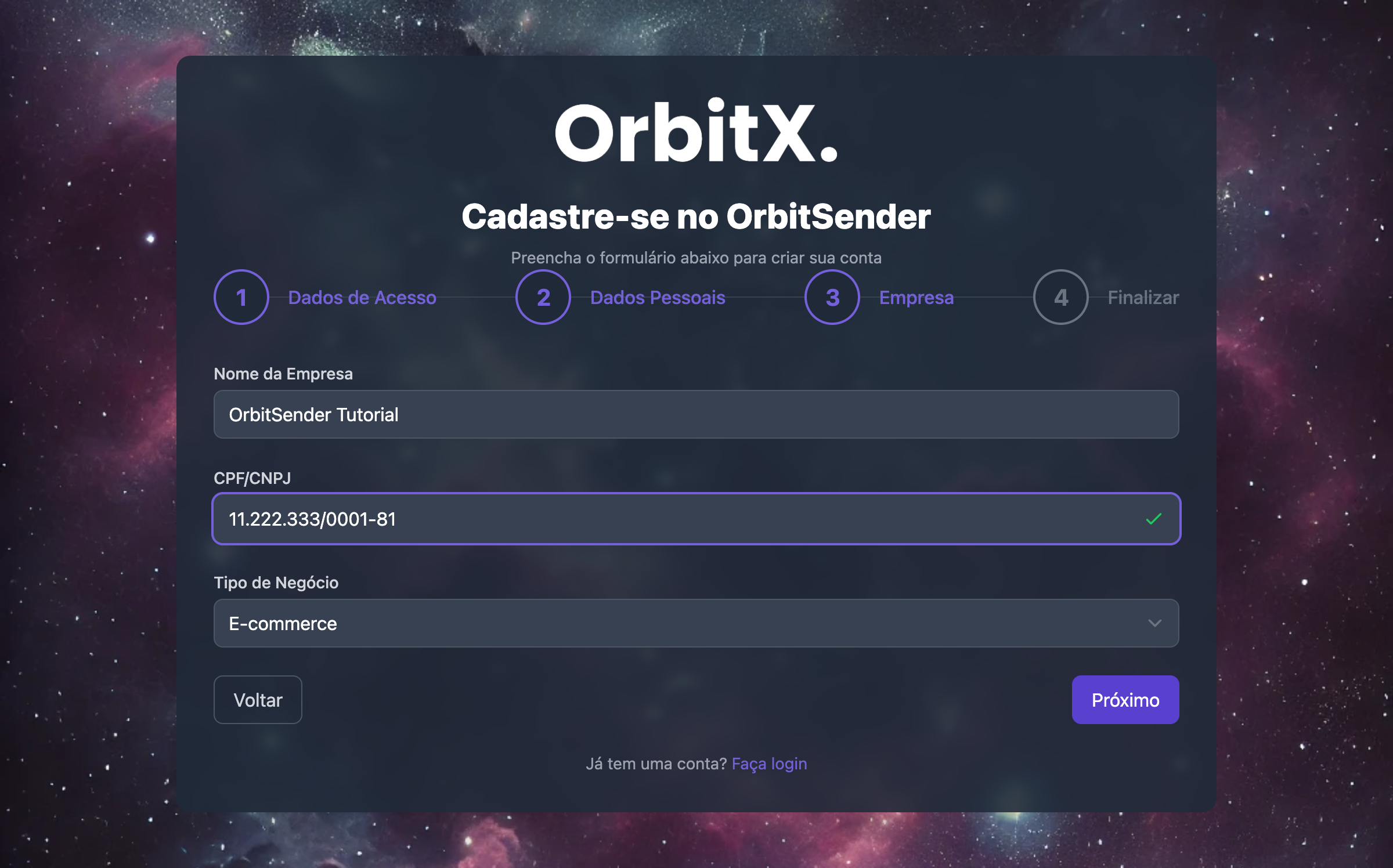 CNPJ validado corretamente